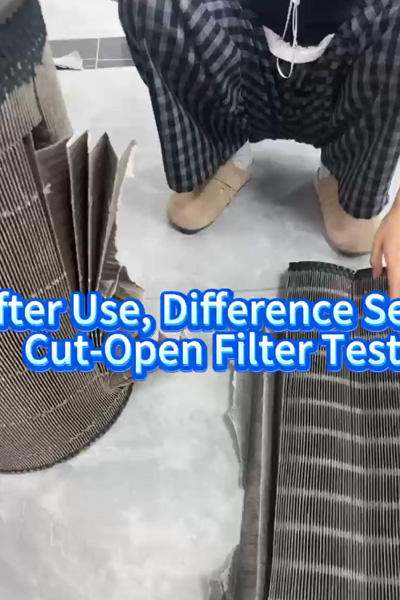 After-Use,Difference Seen Cut-Open Filter Test